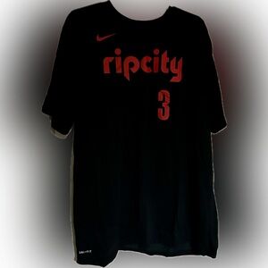 Nike Black and Red Rip City CJ McCollum 3 Men's Jersey 3XL